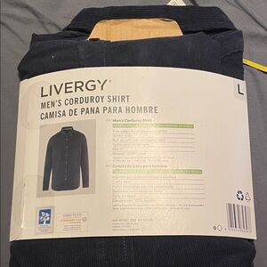 Livergy Men's Black Corduroy Shirt